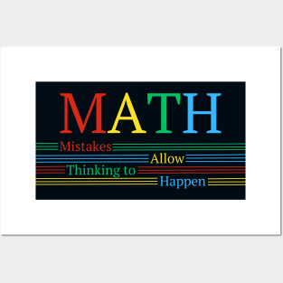 Math - Mistakes Allow Thinking to Happen Posters and Art